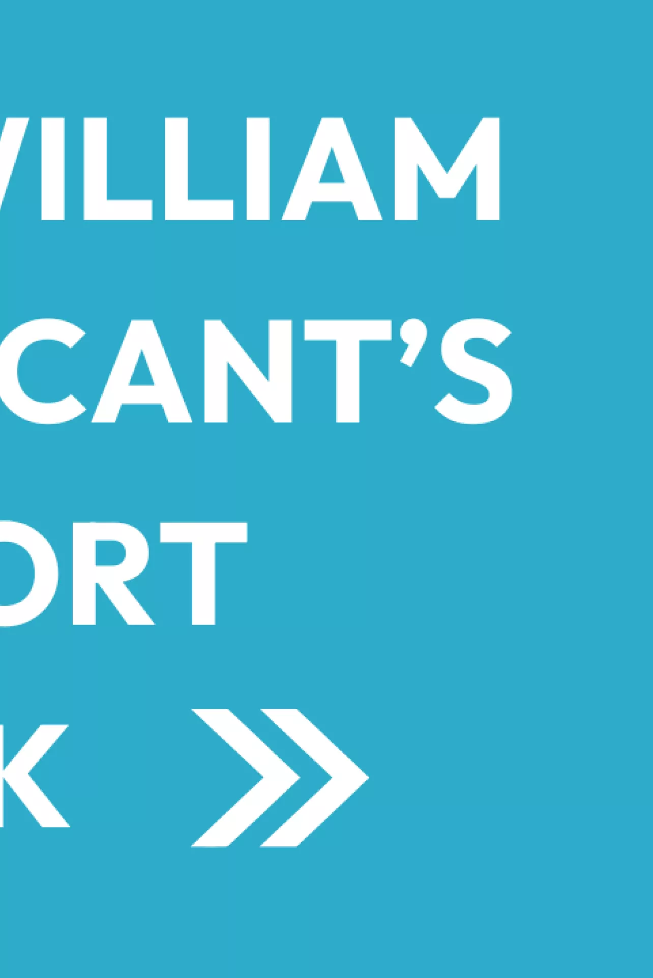 Fitzwilliam Applicant Support Track in white writing on a blue background, followed by two white arrow heads